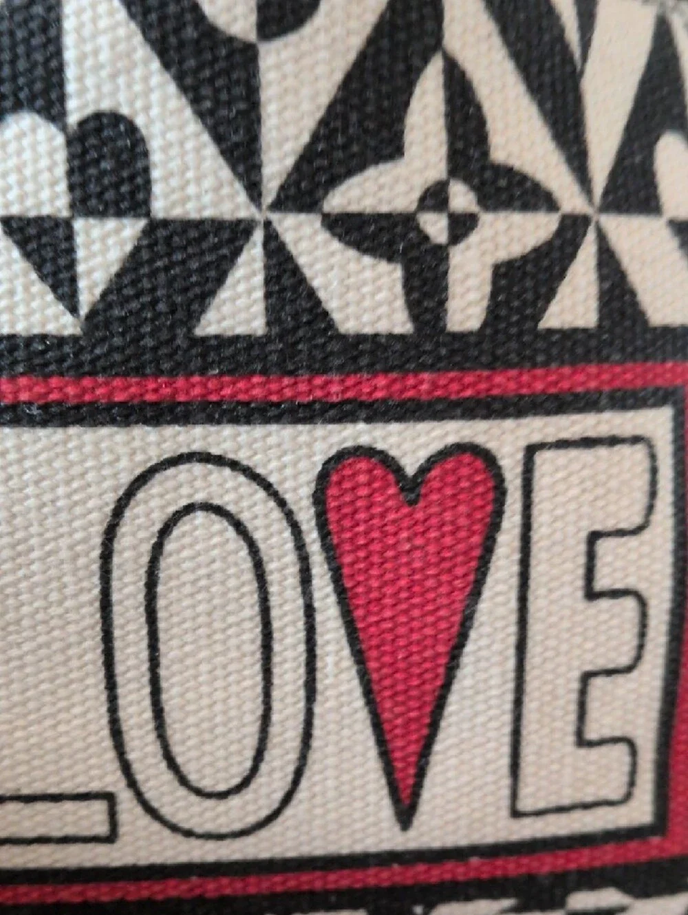 Brighton LOVE Zip Pouch with Black & White Pattern